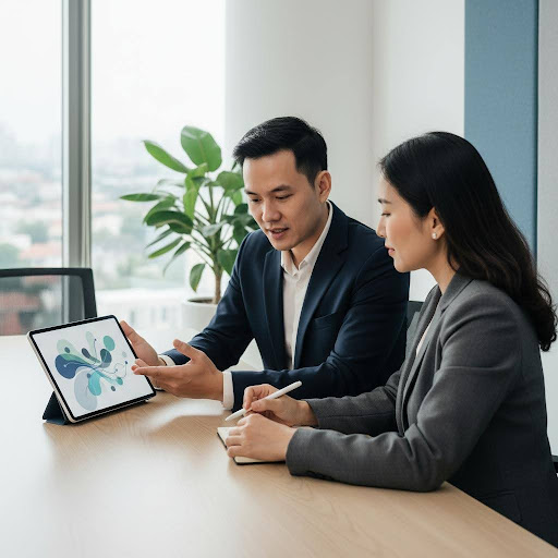Nỗ lực tư vấn và khả năng thấu hiểu nhu cầu khách hàng là yếu tố then chốt quyết định thu nhập của nhân viên kinh doanh.