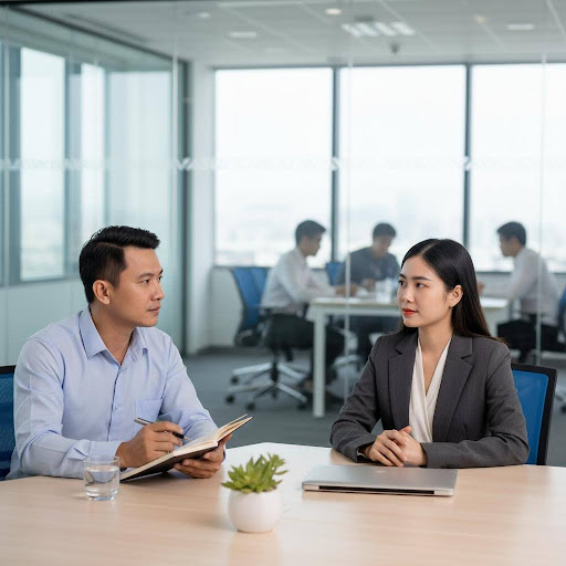 Buổi phỏng vấn hành chính nhân sự chuyên nghiệp là cơ hội để ứng viên thể hiện năng lực và nhà tuyển dụng tìm kiếm nhân tài.