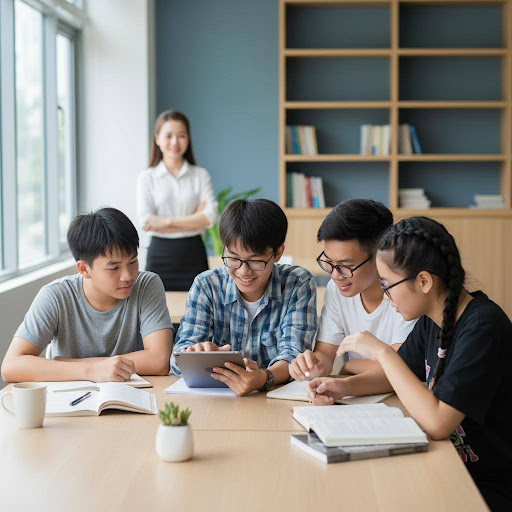 Môi trường học tập tích cực và sự hợp tác là nền tảng vững chắc cho sự phát triển ngôn ngữ.