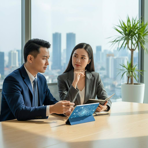 Nhân viên kinh doanh B2B xây dựng cầu nối và phát triển giải pháp chiến lược cho doanh nghiệp.