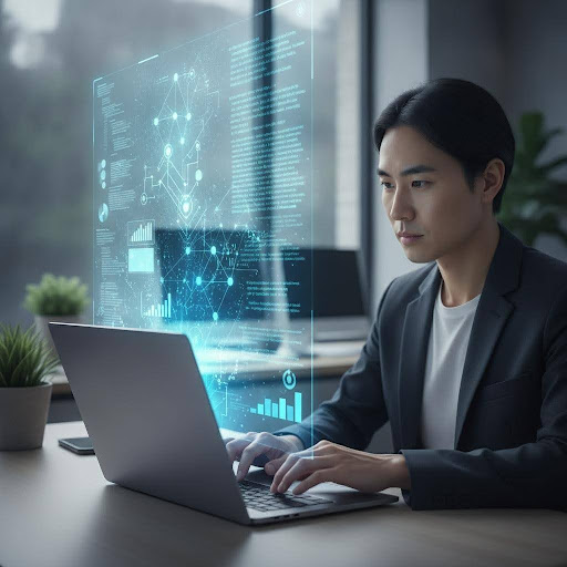 Một Prompt Engineer đang tỉ mỉ tinh chỉnh các câu lệnh để khai thác tối đa sức mạnh của AI.