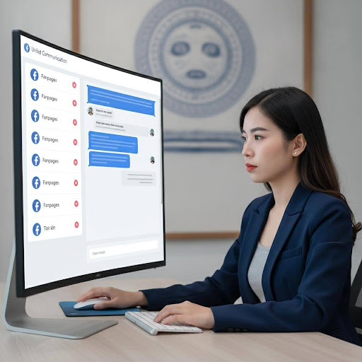 Tương tác nhanh chóng và chuyên nghiệp với khách hàng qua hệ thống quản lý tin nhắn tập trung.