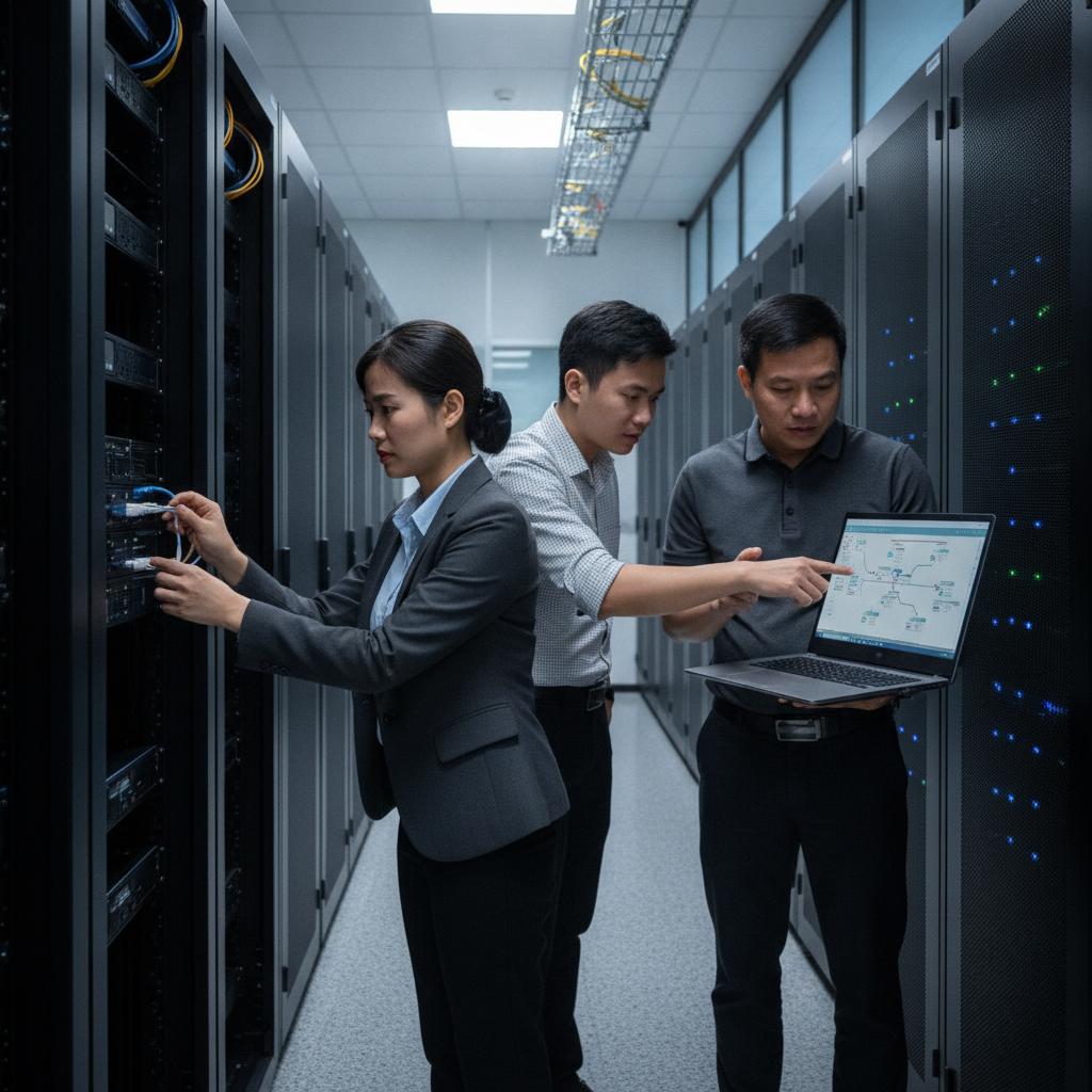 Việc thiết kế và triển khai các giải pháp bảo mật vững chắc là nhiệm vụ cốt lõi của kỹ sư an ninh mạng.