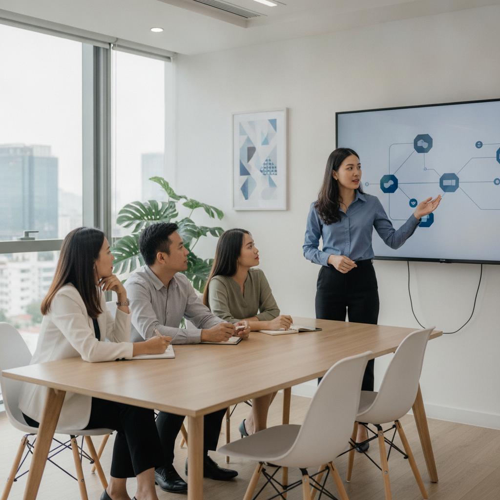 Kỹ năng làm việc nhóm và giao tiếp hiệu quả là yếu tố then chốt giúp kỹ sư bán hàng thành công.