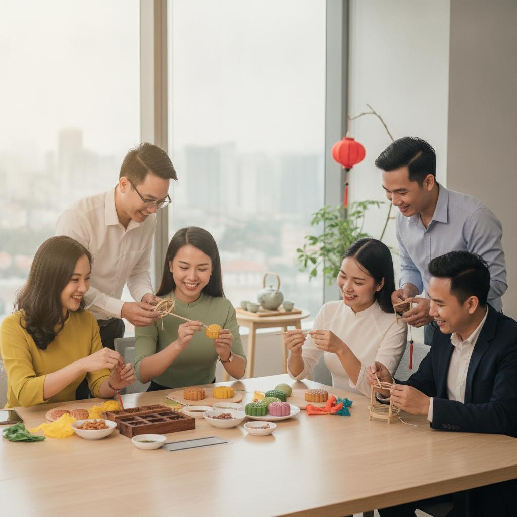 Workshop Trung thu mang đến trải nghiệm sáng tạo, gắn kết nhân viên trong không gian chuyên nghiệp.